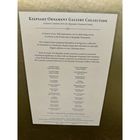 2003 Hallmark Ornament Club Exclusive Studio Edition Gallery Collection New! NIB - Picture 5 of 12